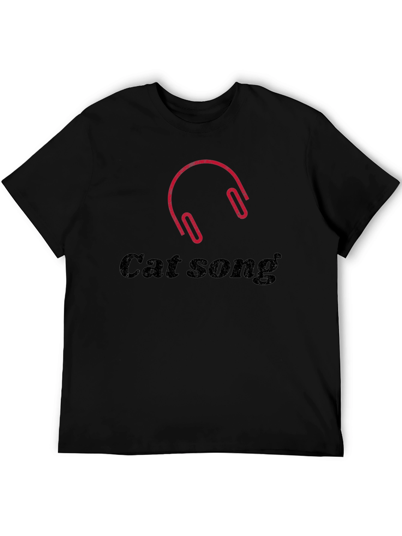 Cat Song Headphones Graphic T-Shirt