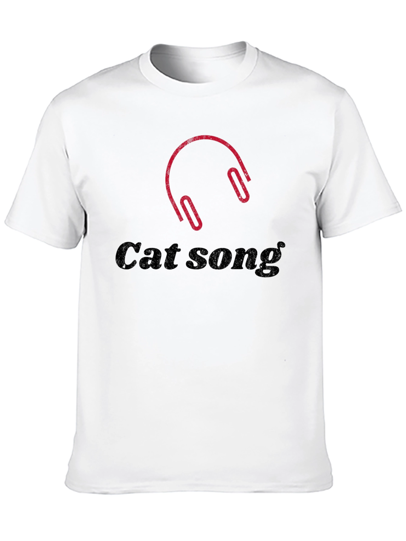 Cat Song Headphones Graphic T-Shirt