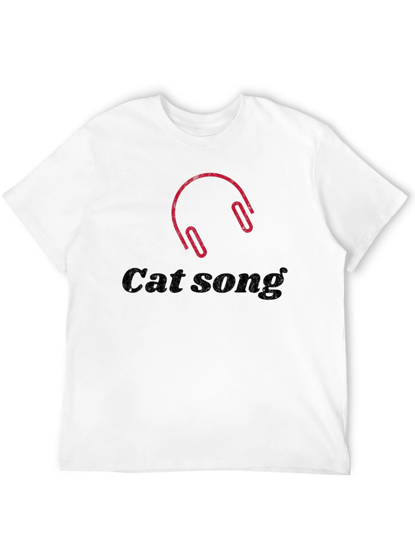 Cat Song Headphones Graphic T-Shirt