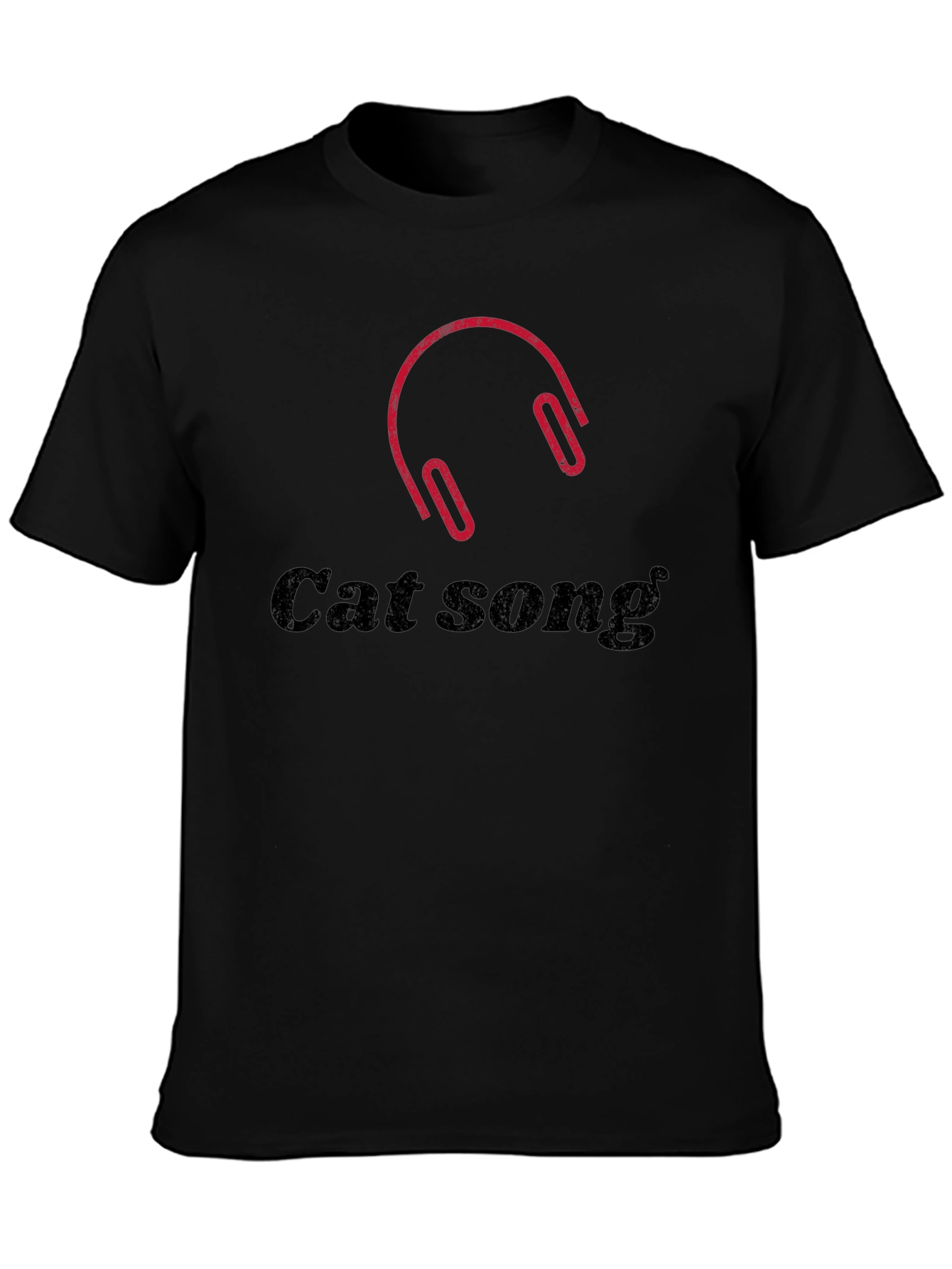 Cat Song Headphones Graphic T-Shirt