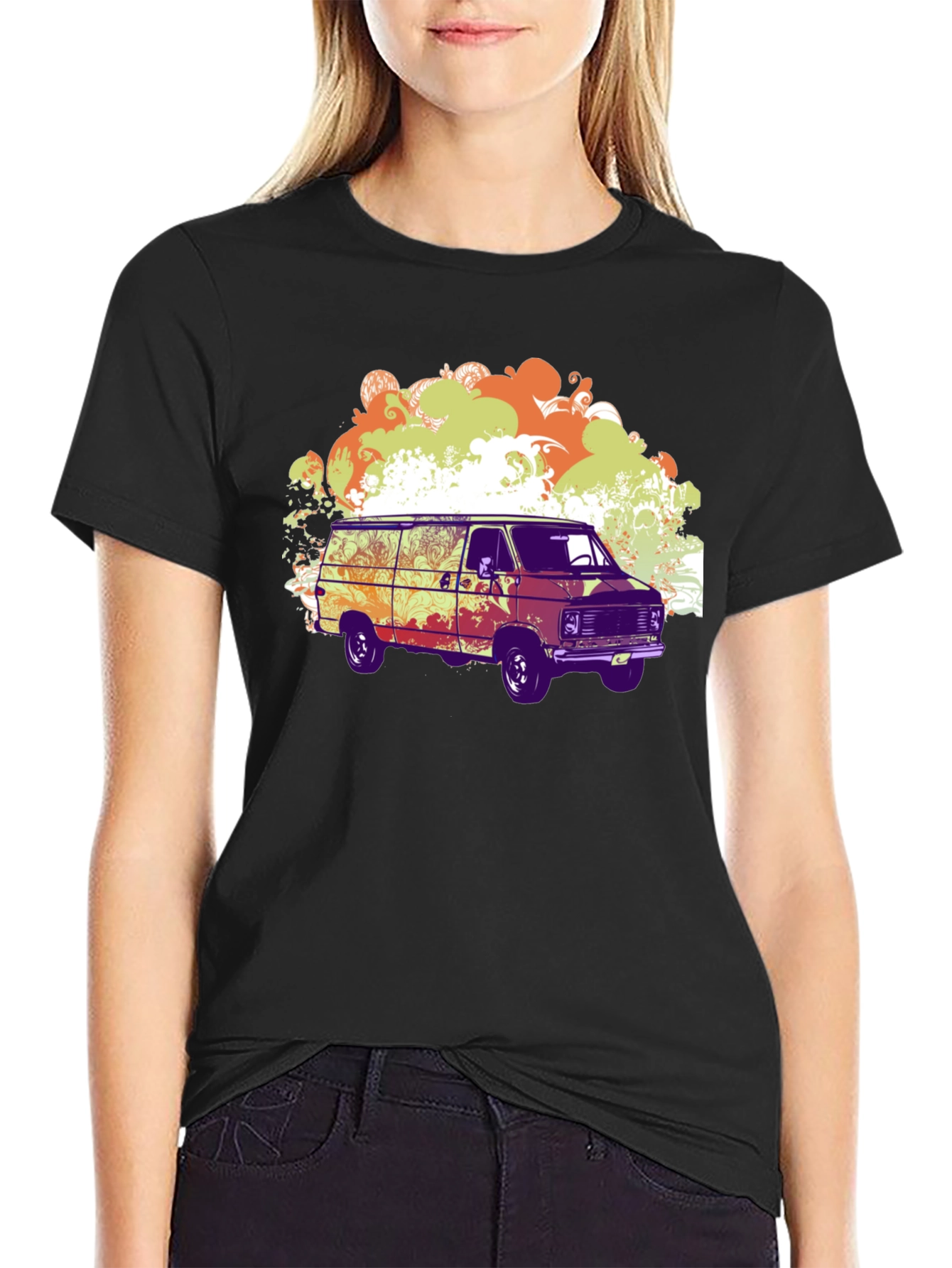 Retro Van Graphic Tee - Black