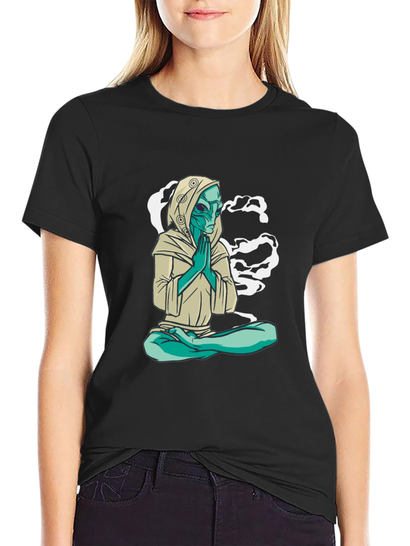 Meditating Alien Graphic Tee