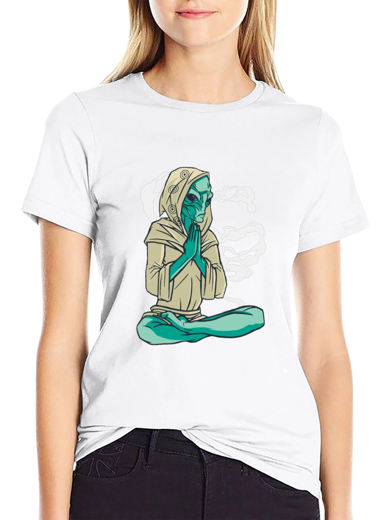 Meditating Alien Graphic Tee