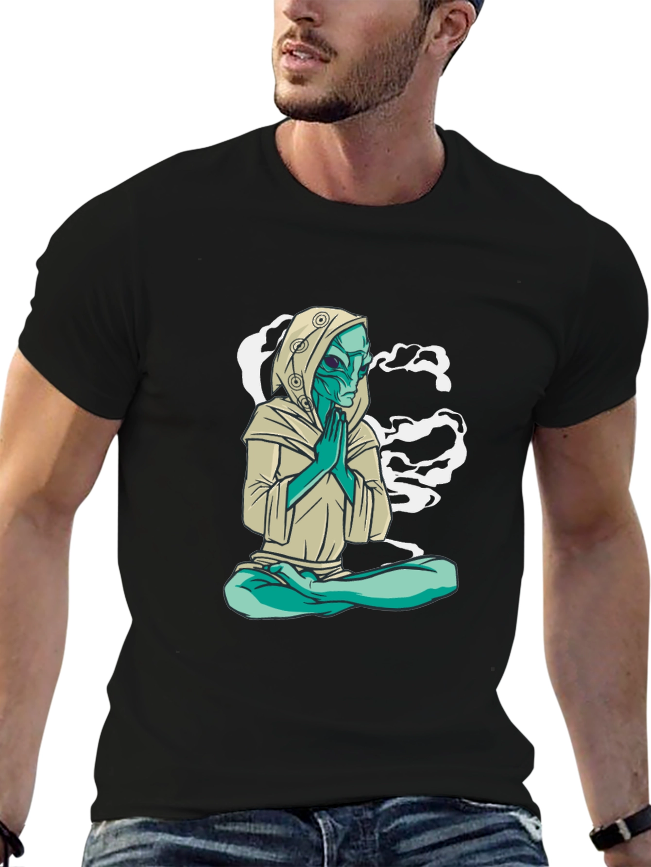 Meditating Alien Graphic Tee