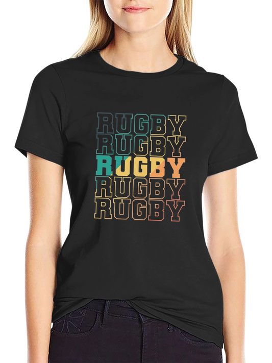 Retro Rugby T-Shirt - Vintage Style Graphic Tee
