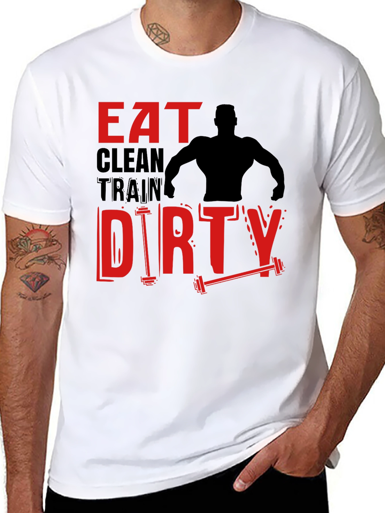 Eat Clean Train Dirty T-Shirt Workout Apparel