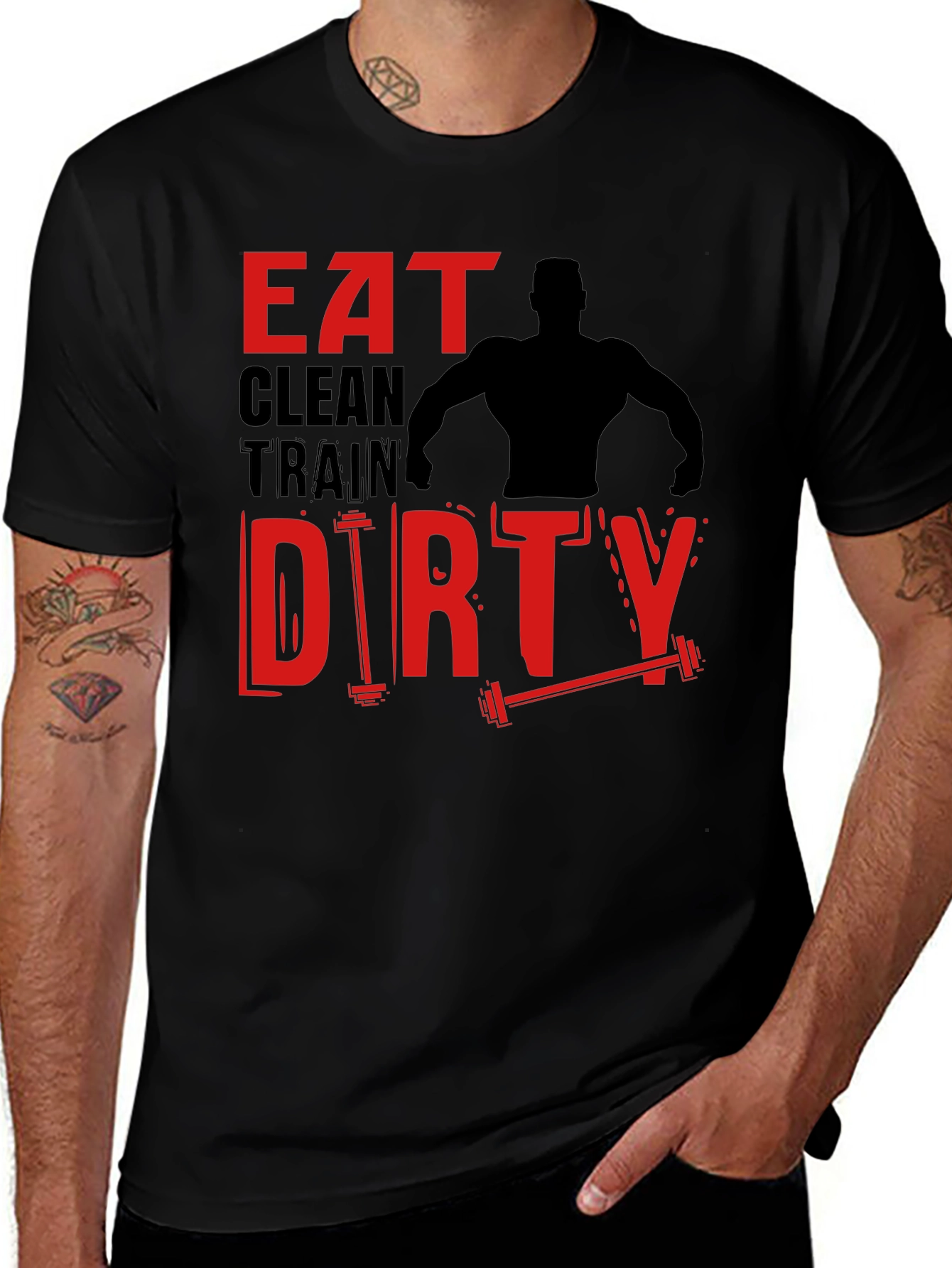 Eat Clean Train Dirty T-Shirt Workout Apparel