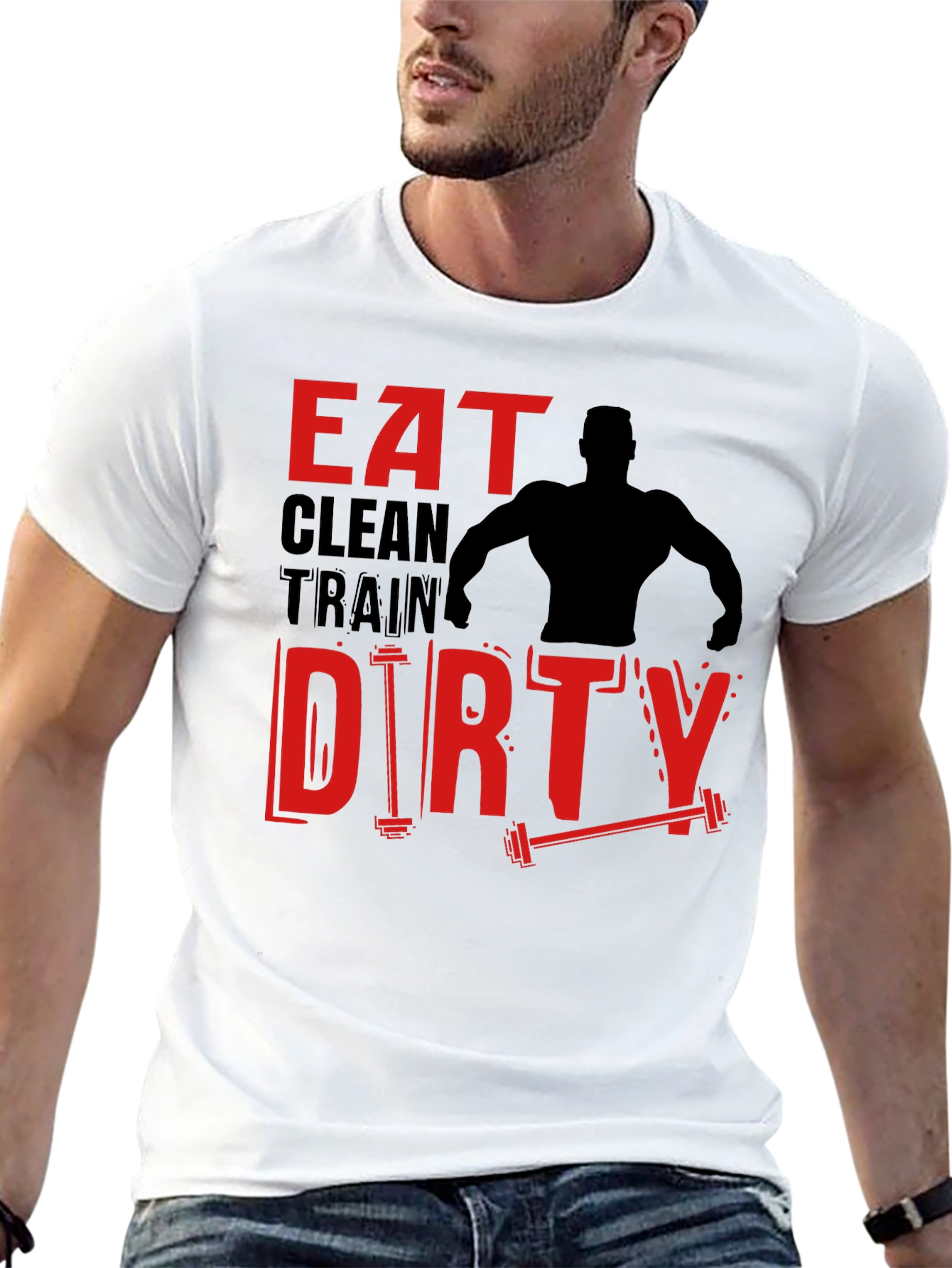 Eat Clean Train Dirty T-Shirt Workout Apparel