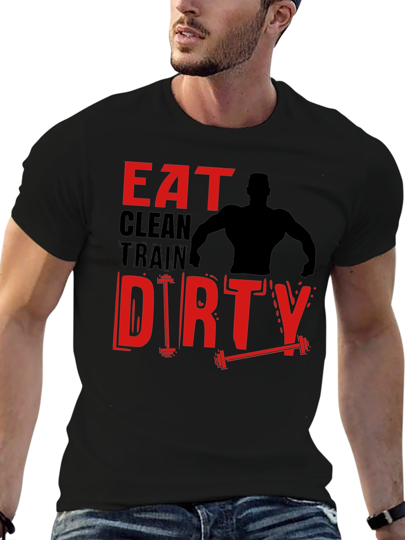 Eat Clean Train Dirty T-Shirt Workout Apparel