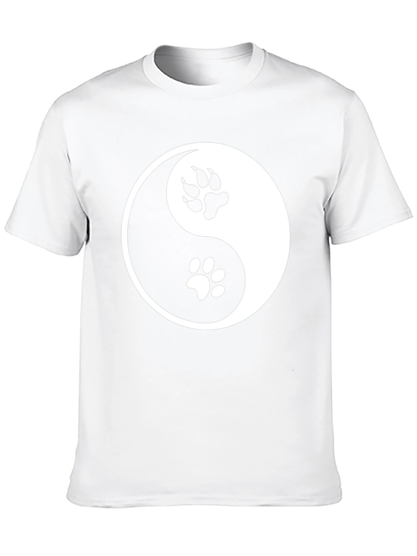 Yin Yang Paw Print T-Shirt - Balance & Harmony