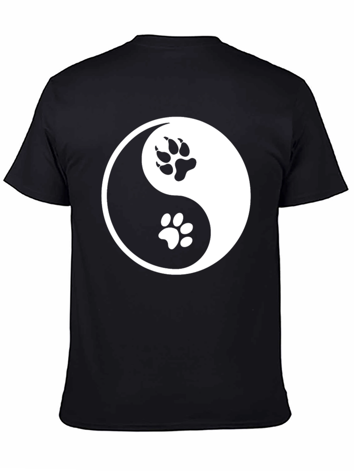 Yin Yang Paw Print T-Shirt - Balance & Harmony