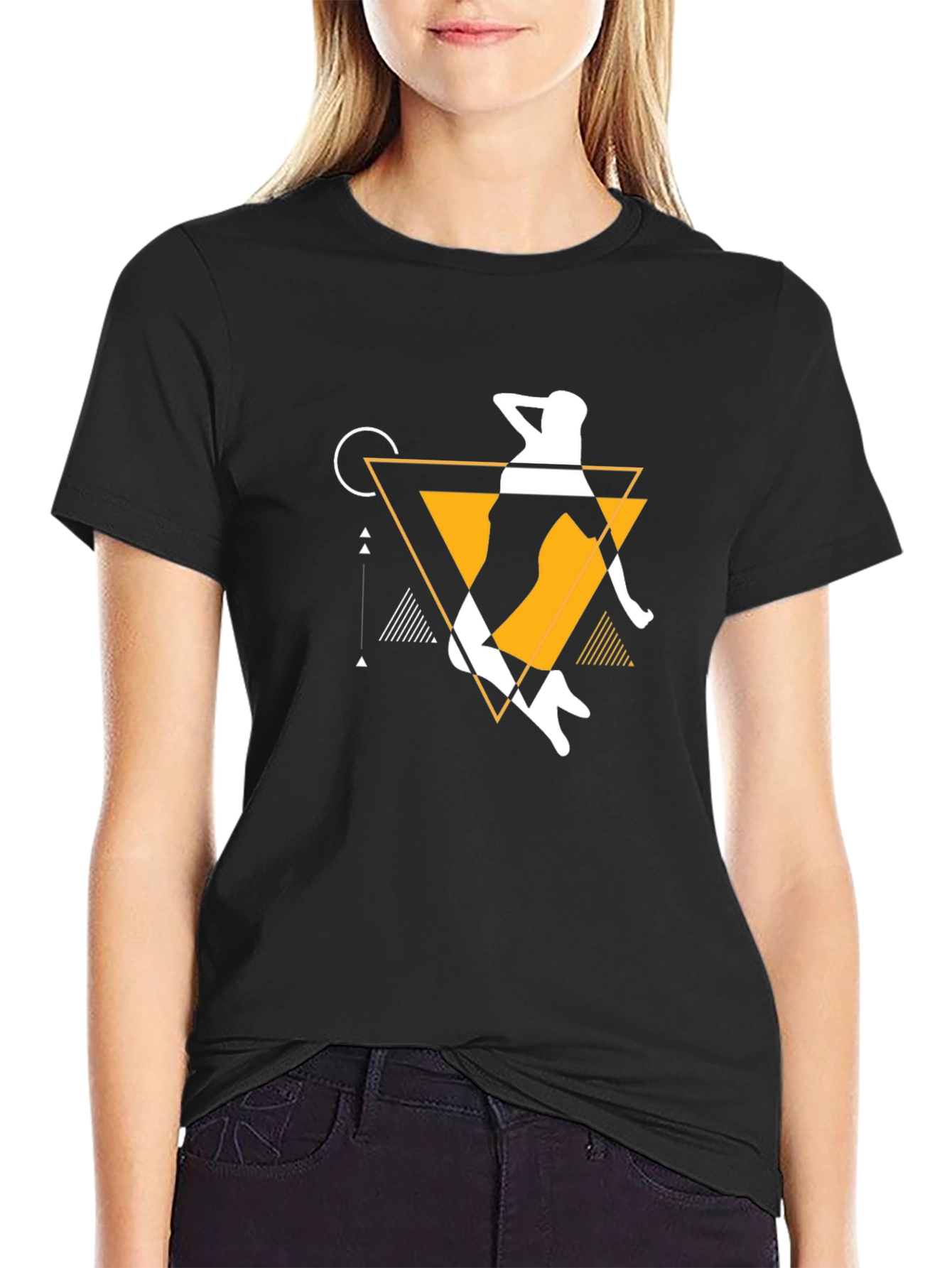Geometric Dancer Graphic T-Shirt