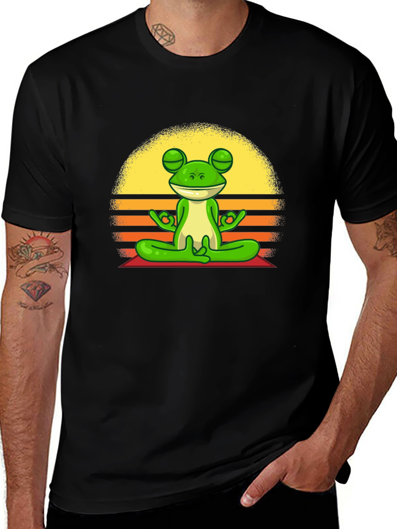 Meditating Frog T-Shirt - Zen Vibe Tee