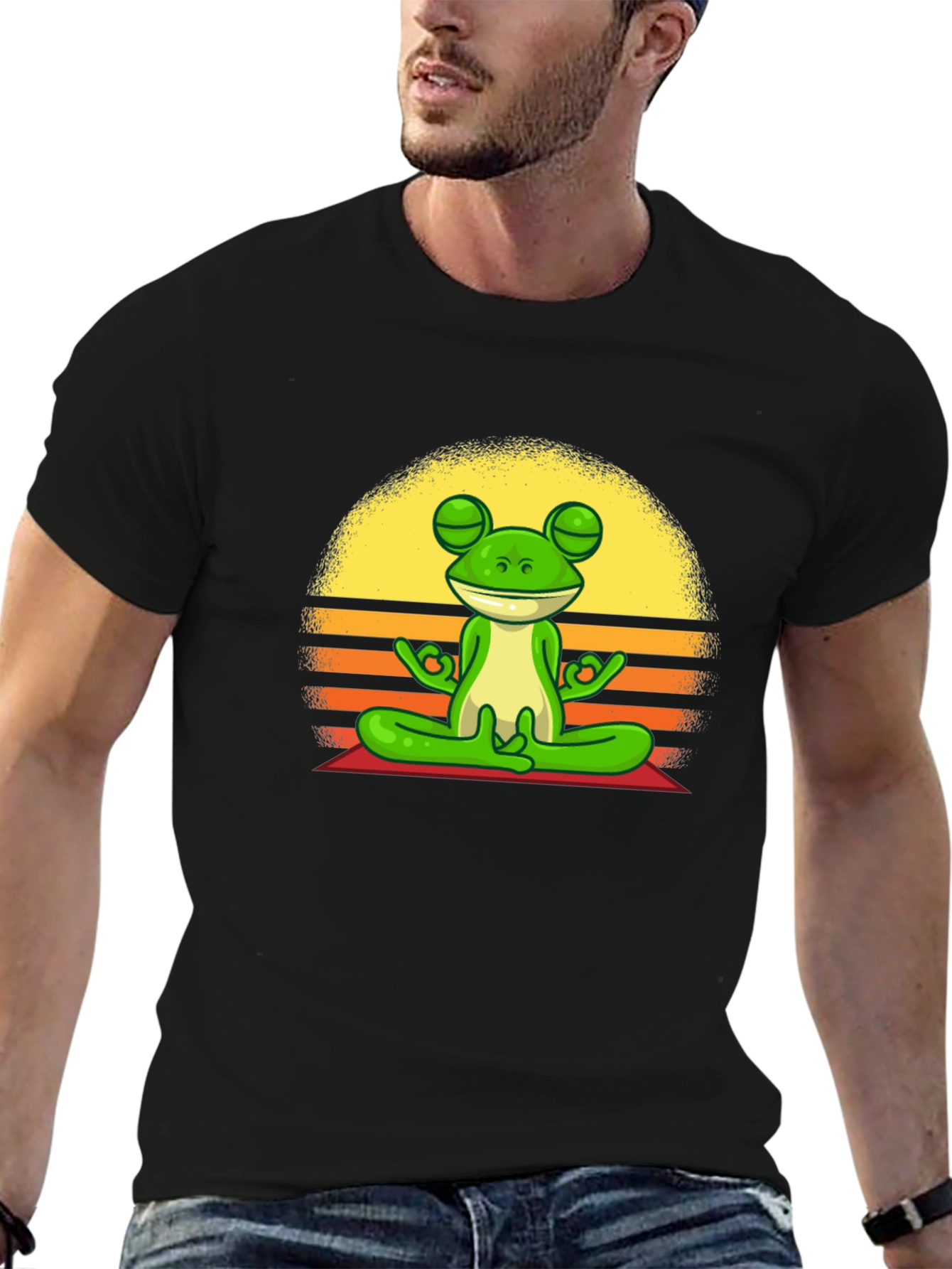 Meditating Frog T-Shirt - Zen Vibe Tee