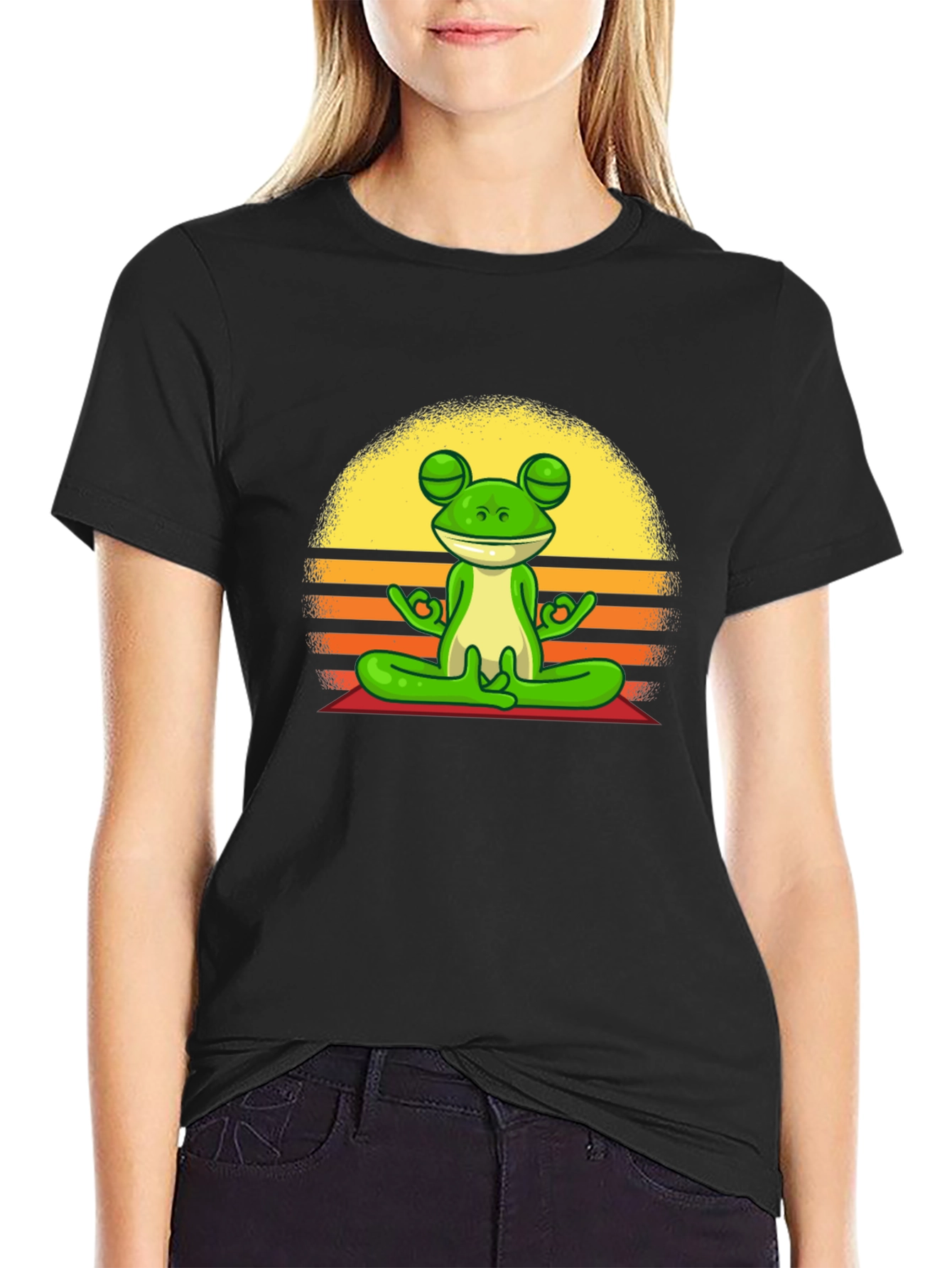 Meditating Frog T-Shirt - Zen Vibe Tee