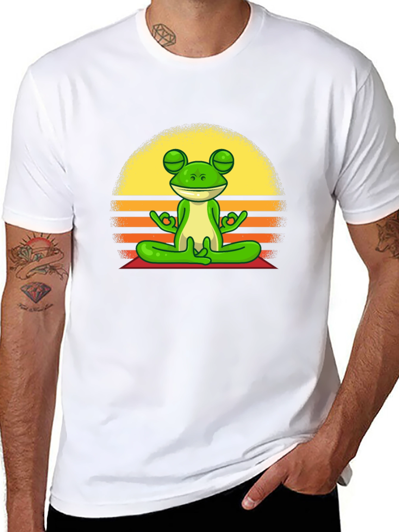 Meditating Frog T-Shirt - Zen Vibe Tee