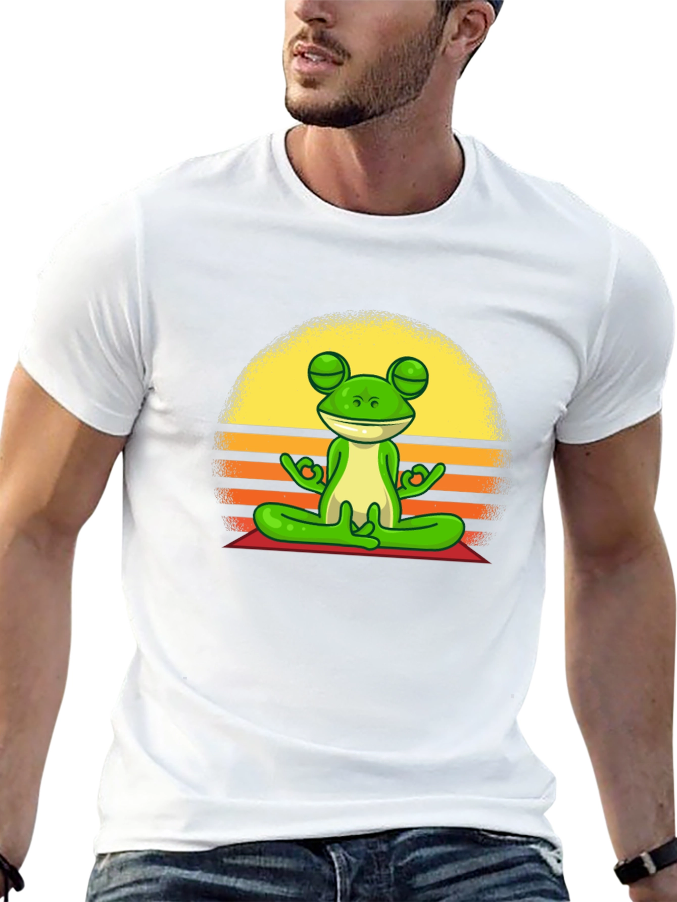 Meditating Frog T-Shirt - Zen Vibe Tee
