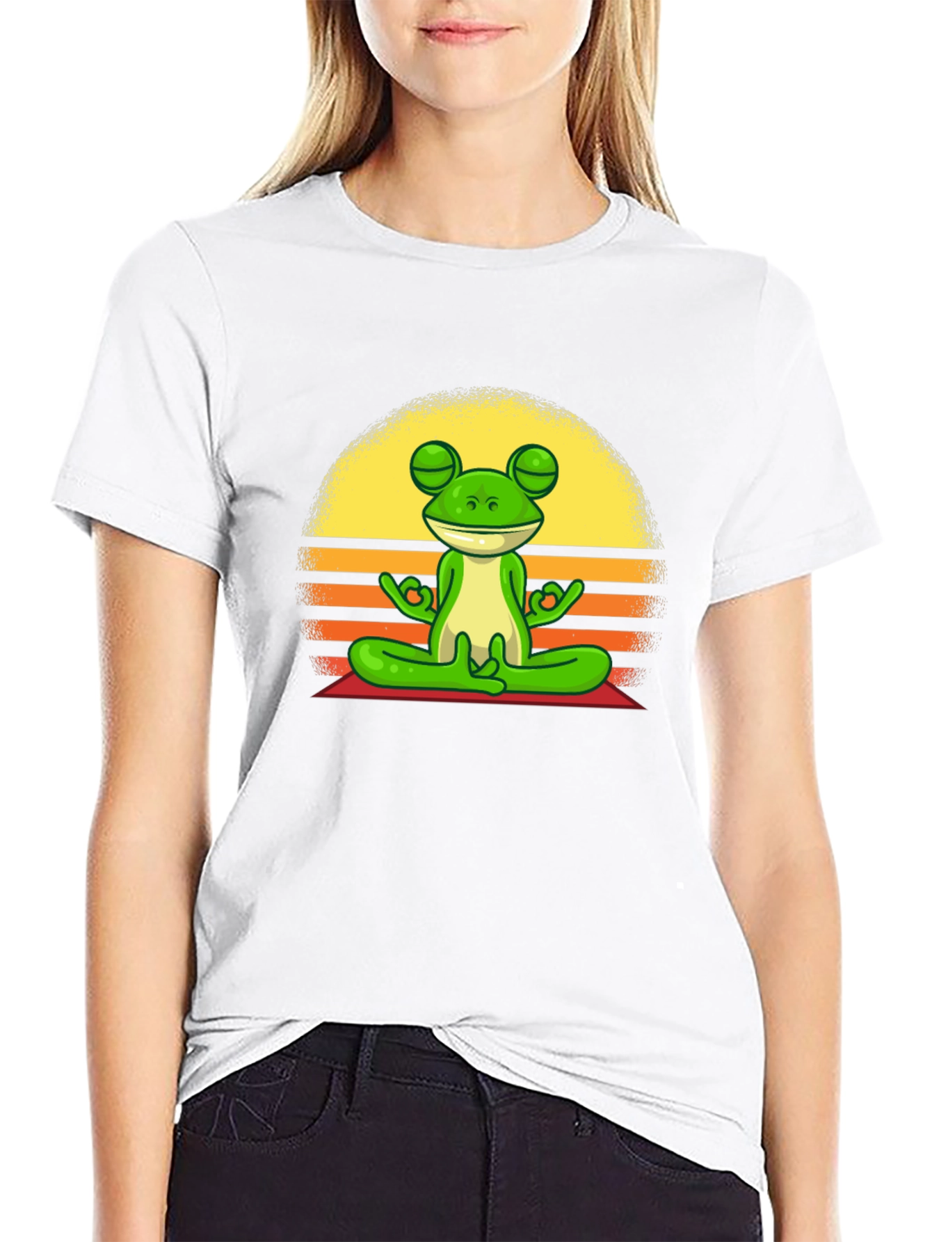 Meditating Frog T-Shirt - Zen Vibe Tee