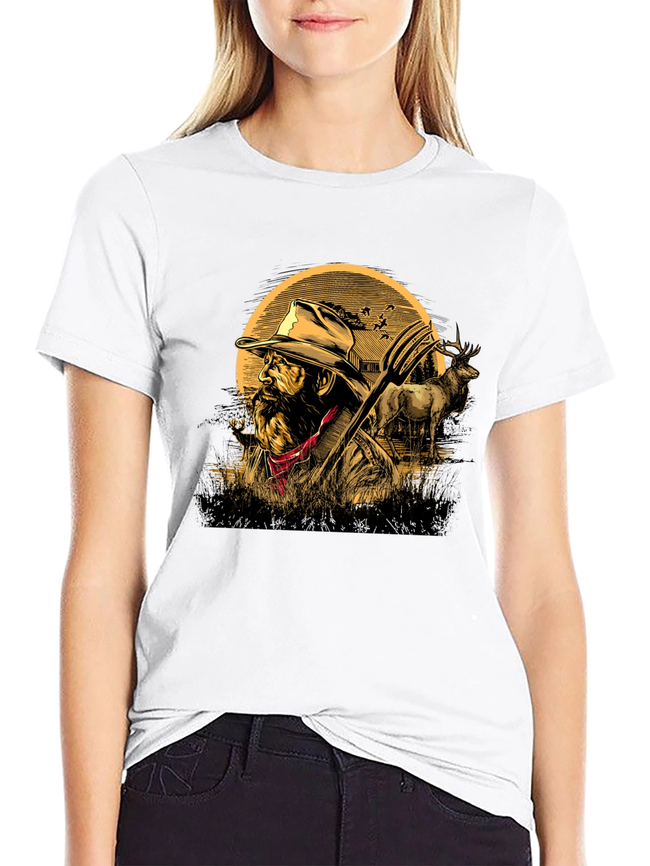 Farmer Graphic Tee - Black Casual T-Shirt