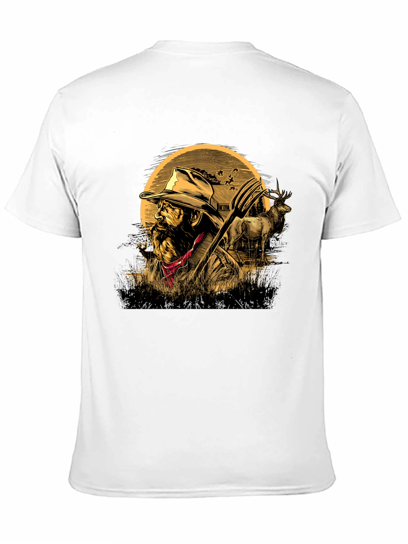 Farmer Graphic Tee - Black Casual T-Shirt