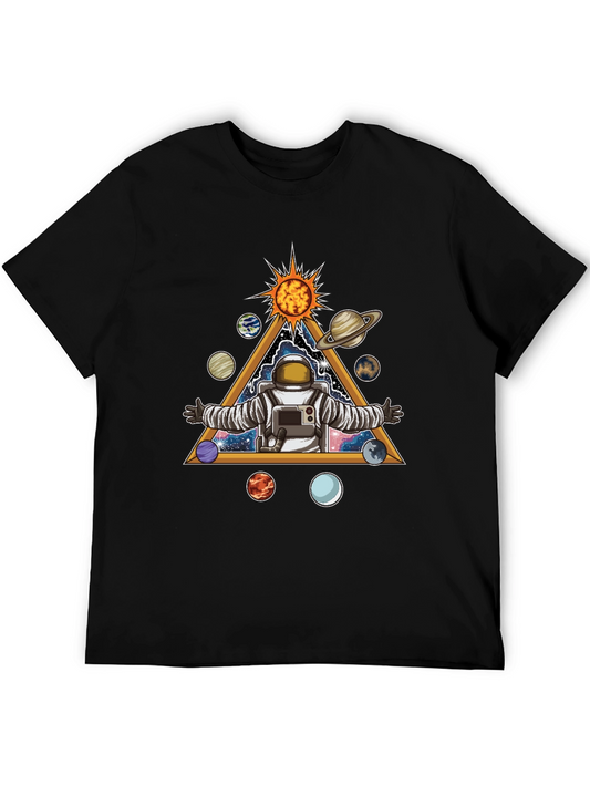 Astronaut Solar System Graphic Tee