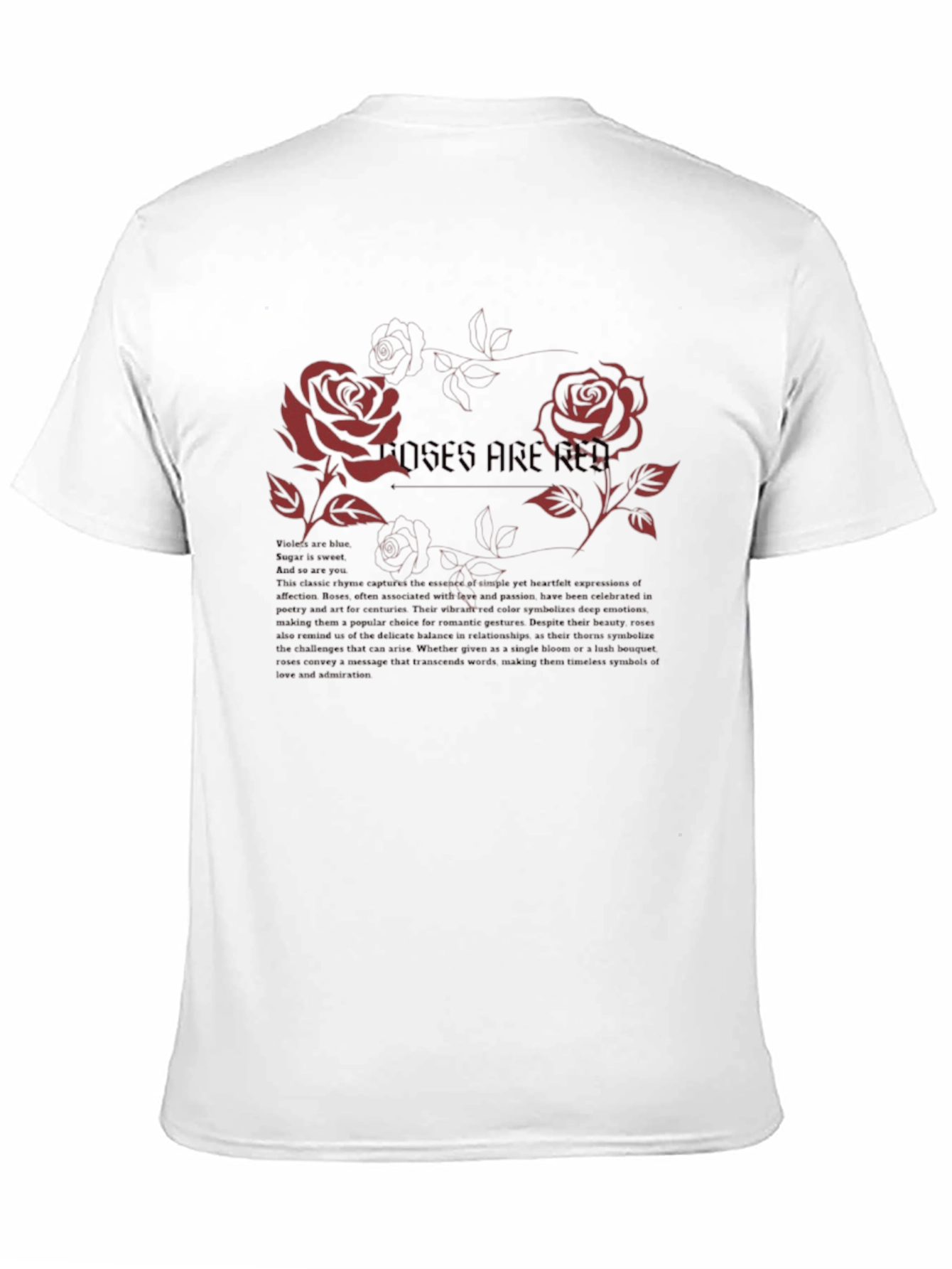 Roses Are Red Graphic Print T-Shirt