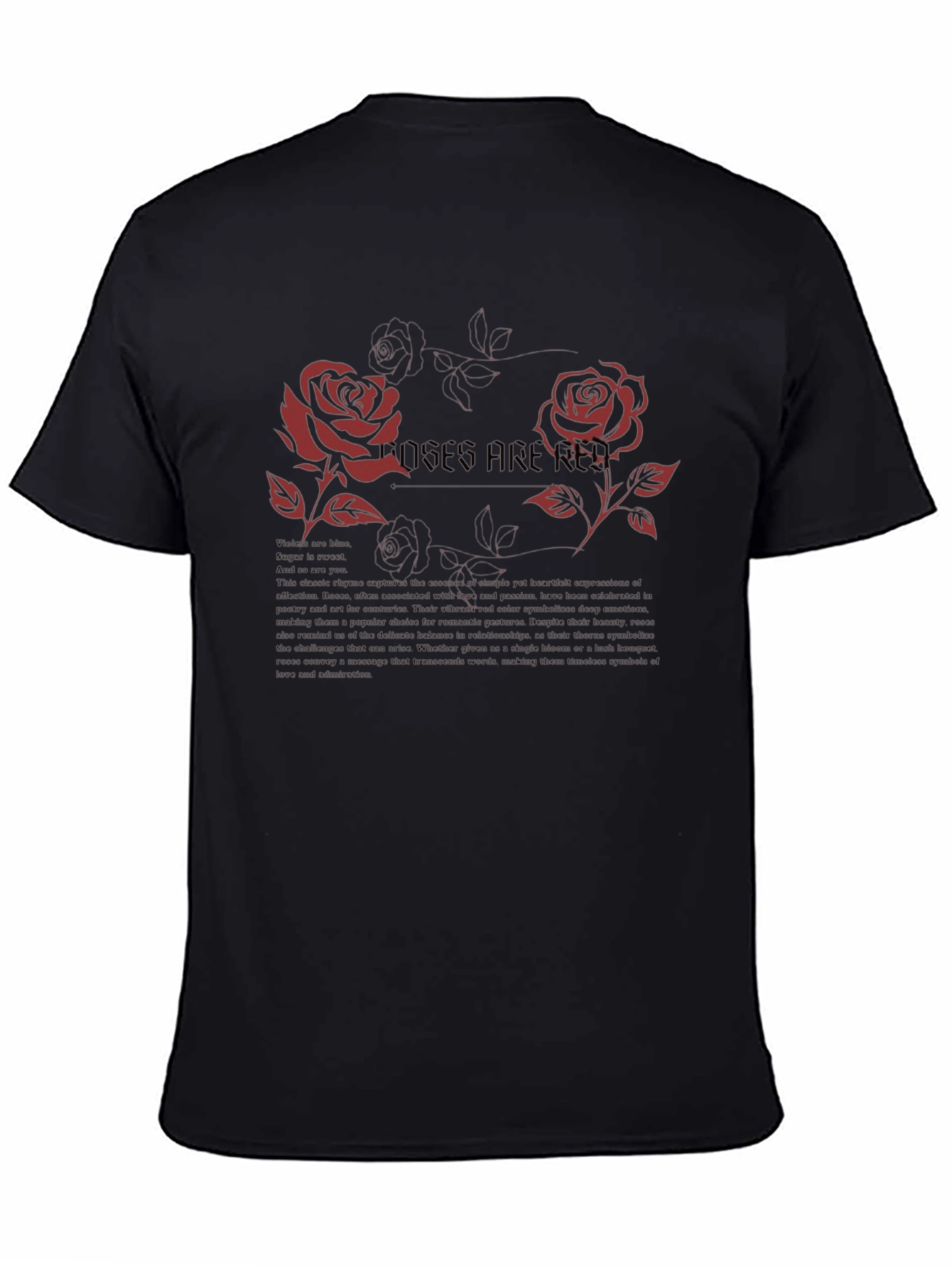 Roses Are Red Graphic Print T-Shirt