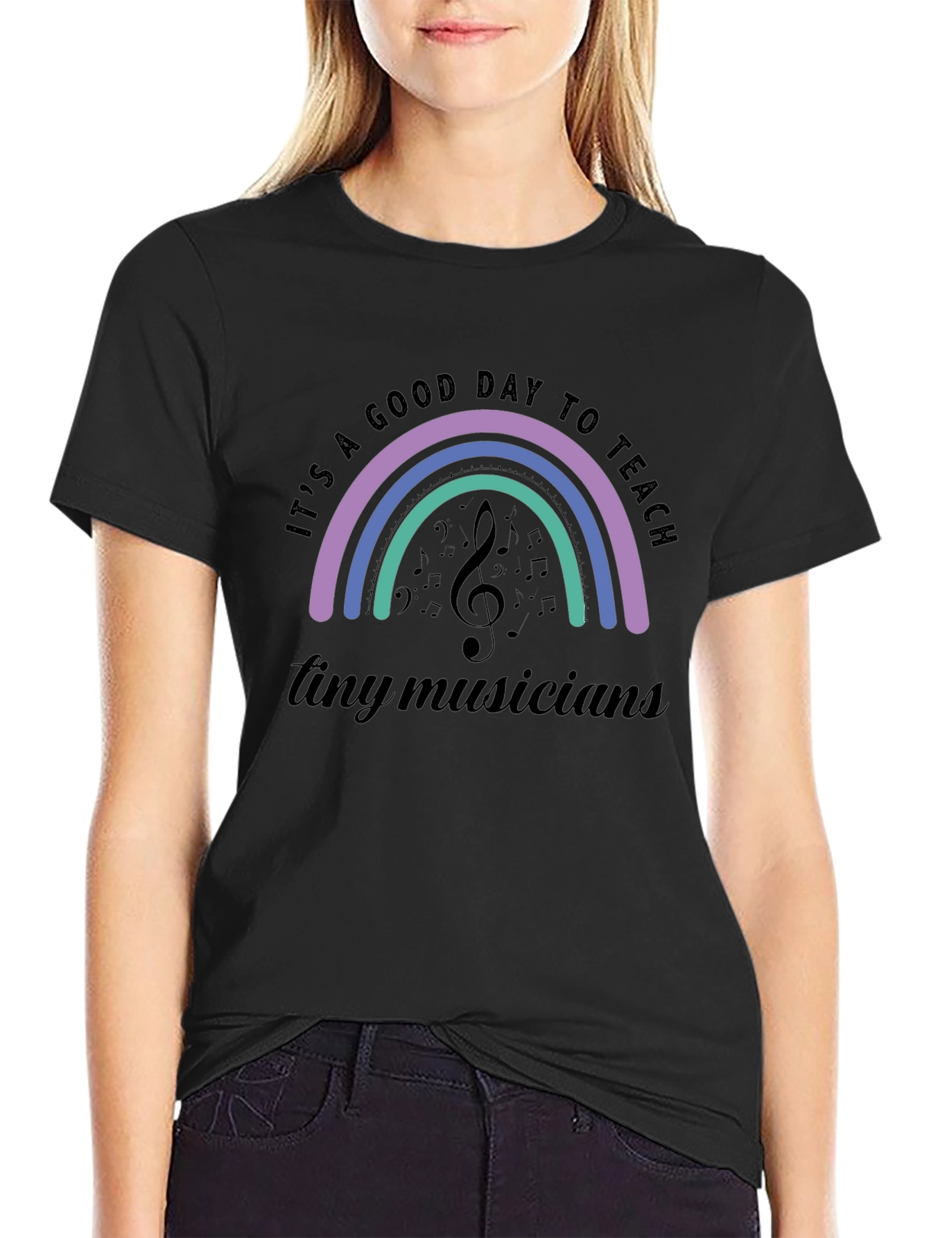 Music Teacher Rainbow T-Shirt