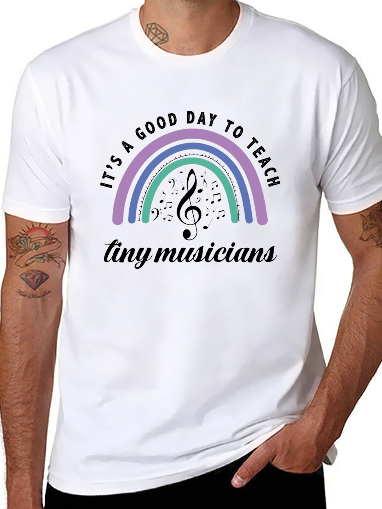 Music Teacher Rainbow T-Shirt