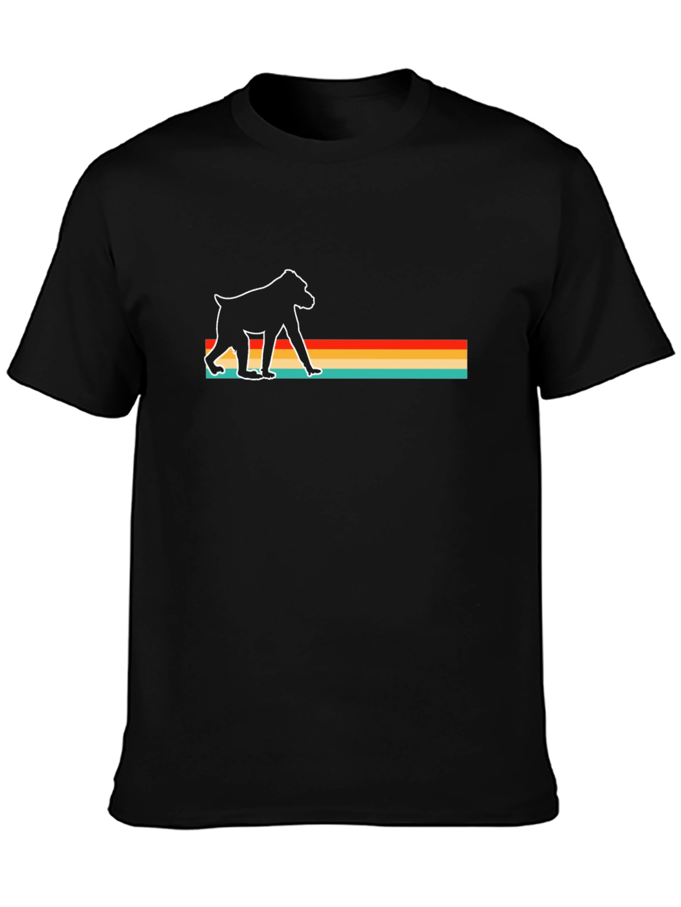 Retro Baboon Graphic Tee - Classic Comfort Fit
