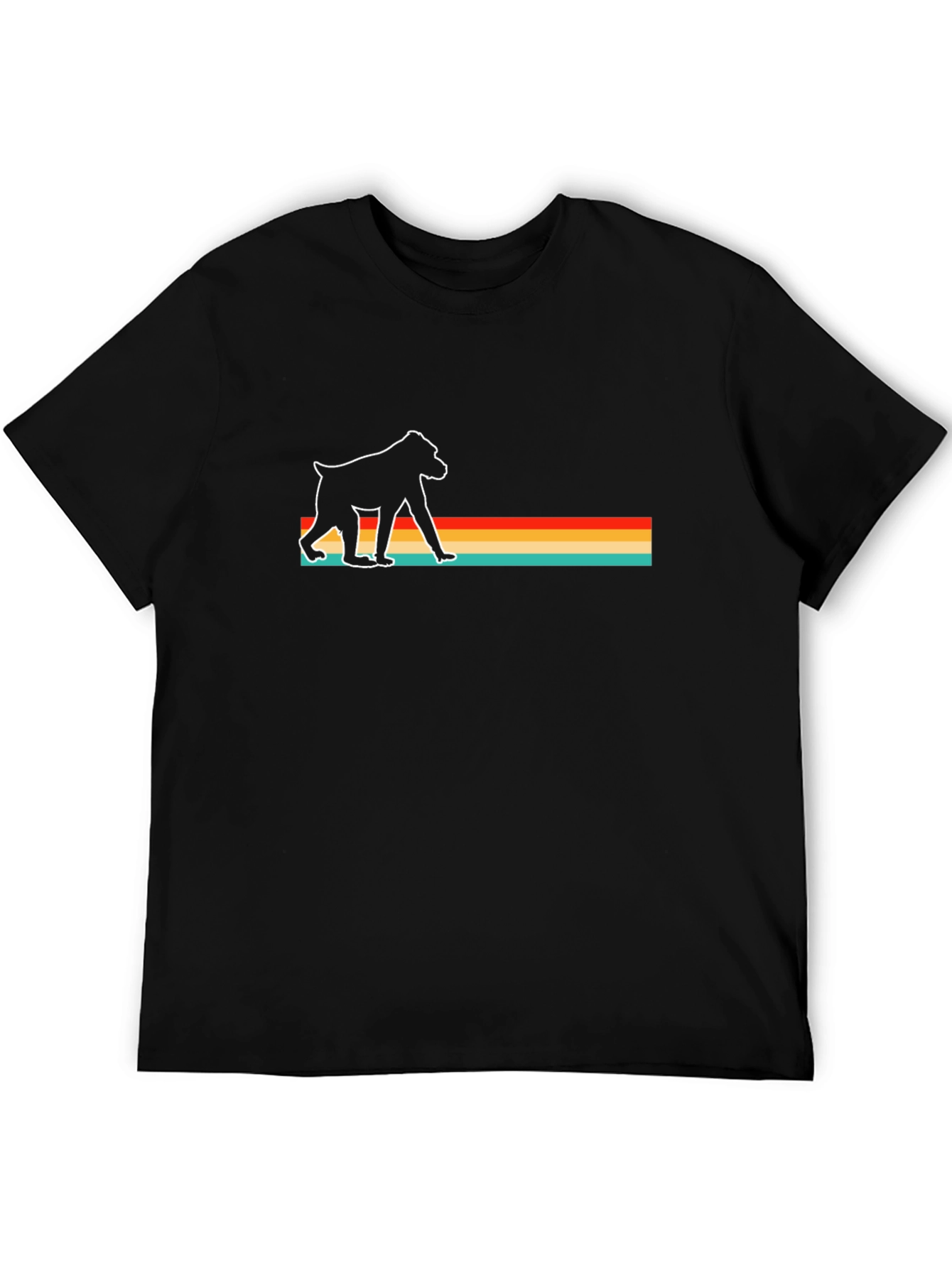 Retro Baboon Graphic Tee - Classic Comfort Fit