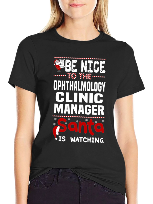 Ophthalmology Clinic Manager Christmas T-Shirt