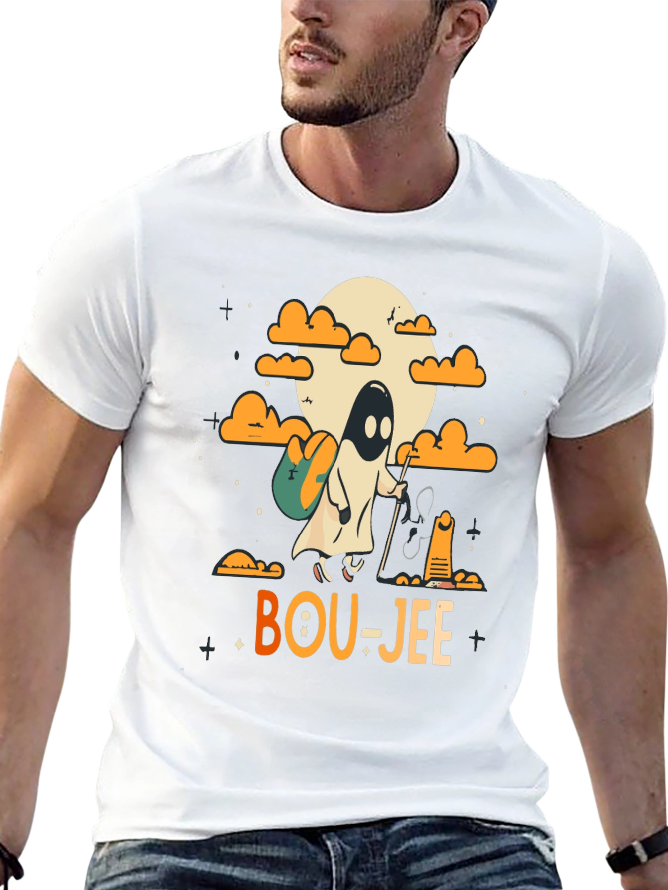 Bou-jee Ghost Halloween T-Shirt