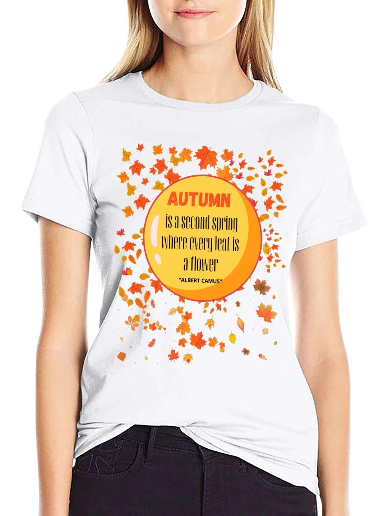 Autumn Leaves Graphic T-Shirt - Trendy Fall Apparel