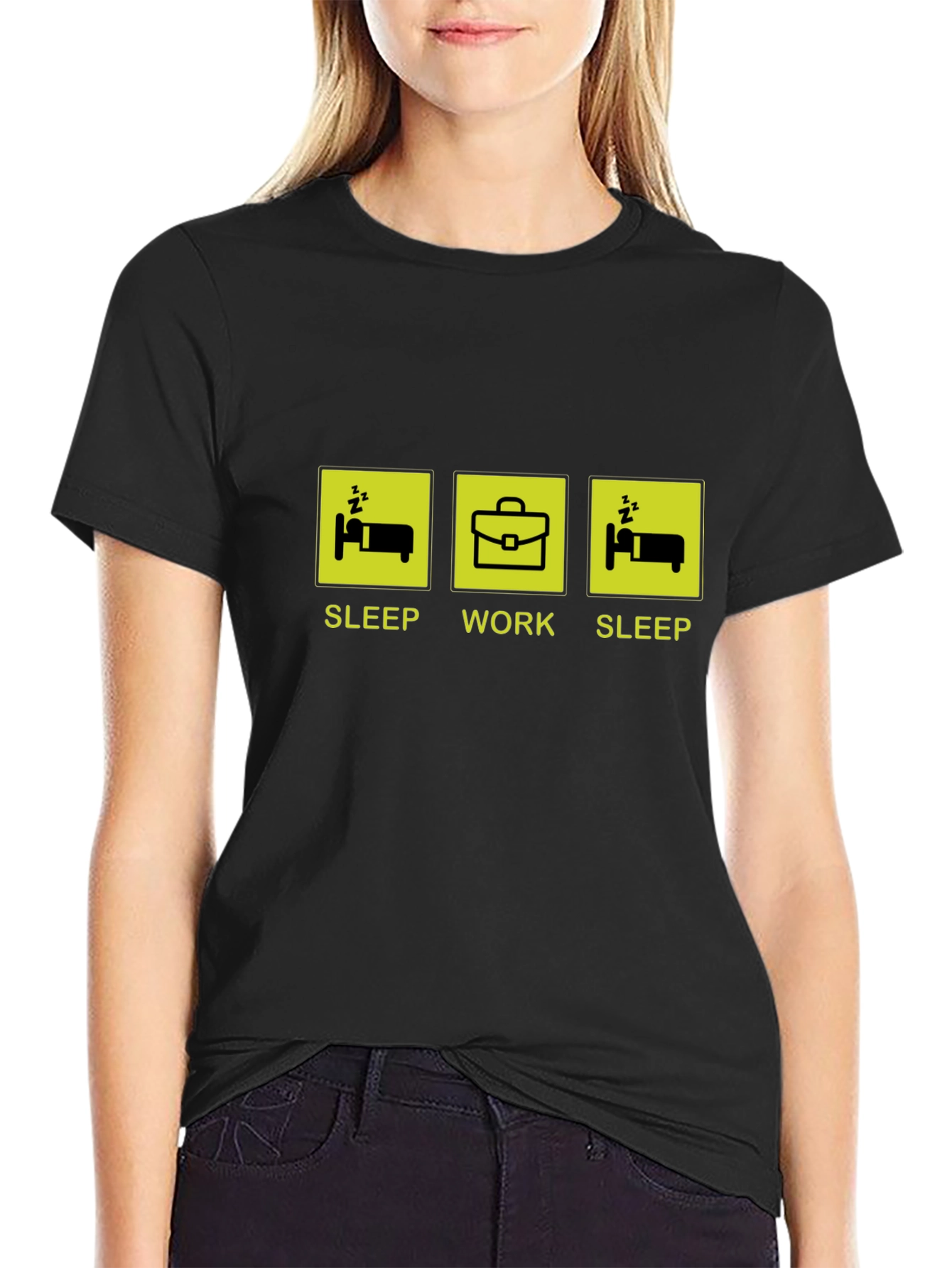 Sleep Work Sleep T-Shirt - Funny Graphic Tee
