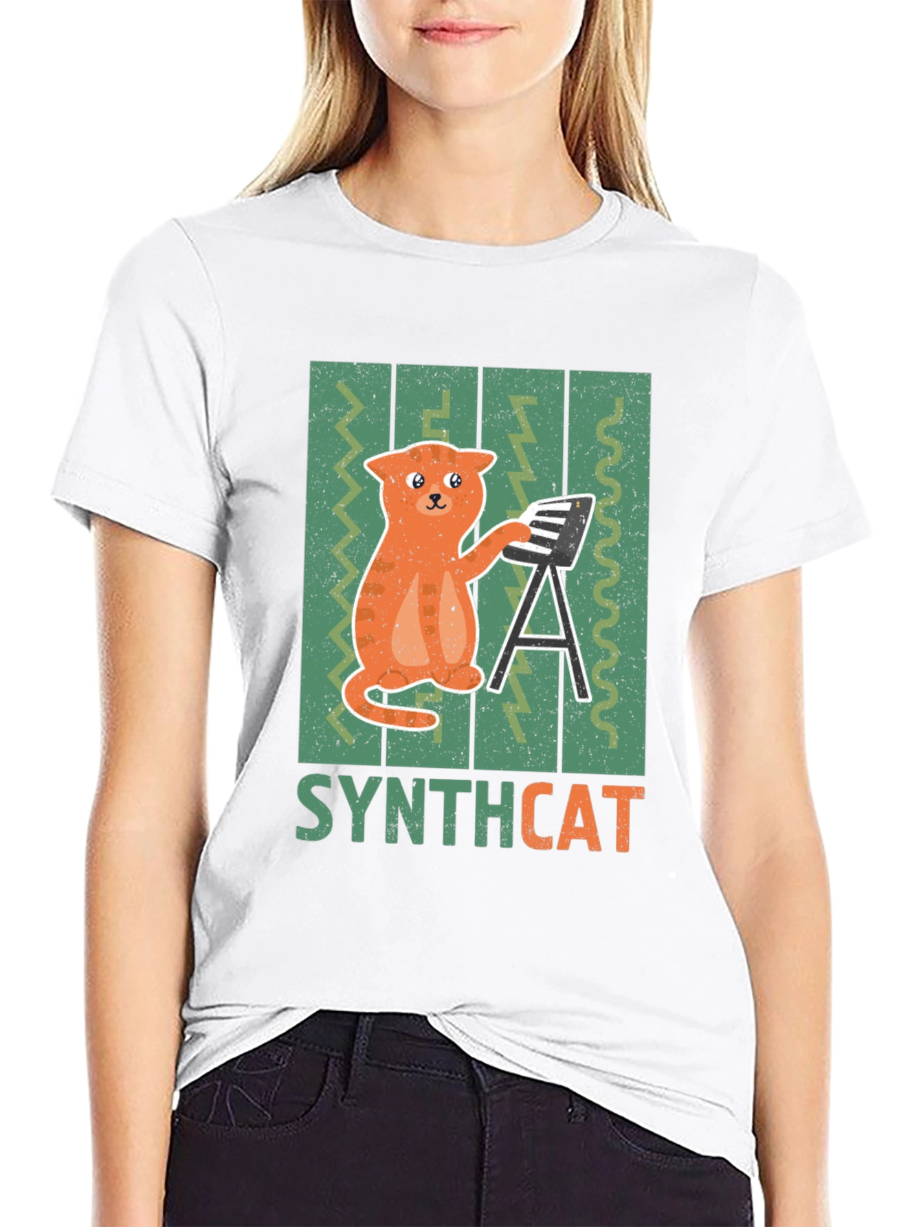 Synthcat T-Shirt - Musical Cat Lover Tee