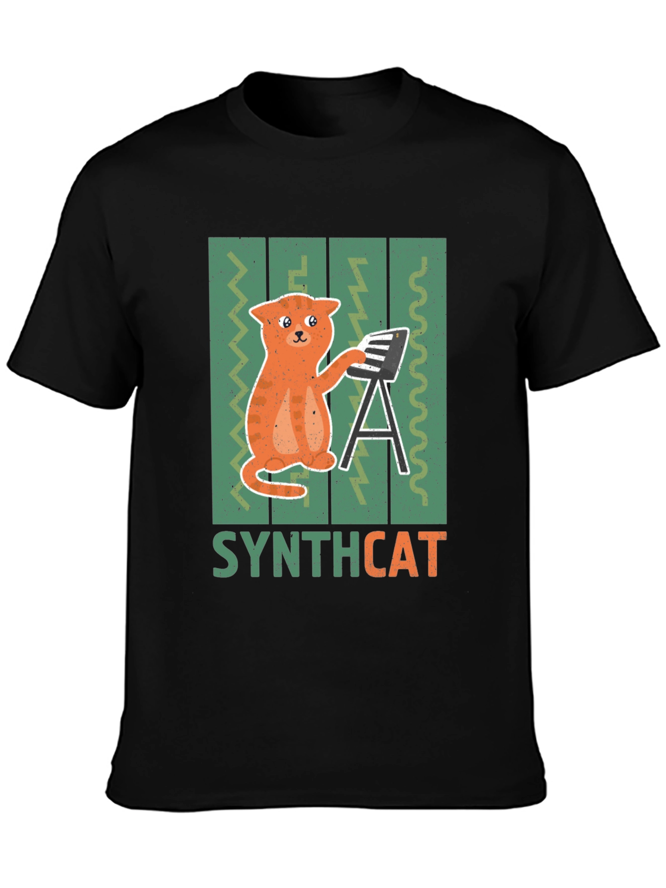 Synthcat T-Shirt - Musical Cat Lover Tee