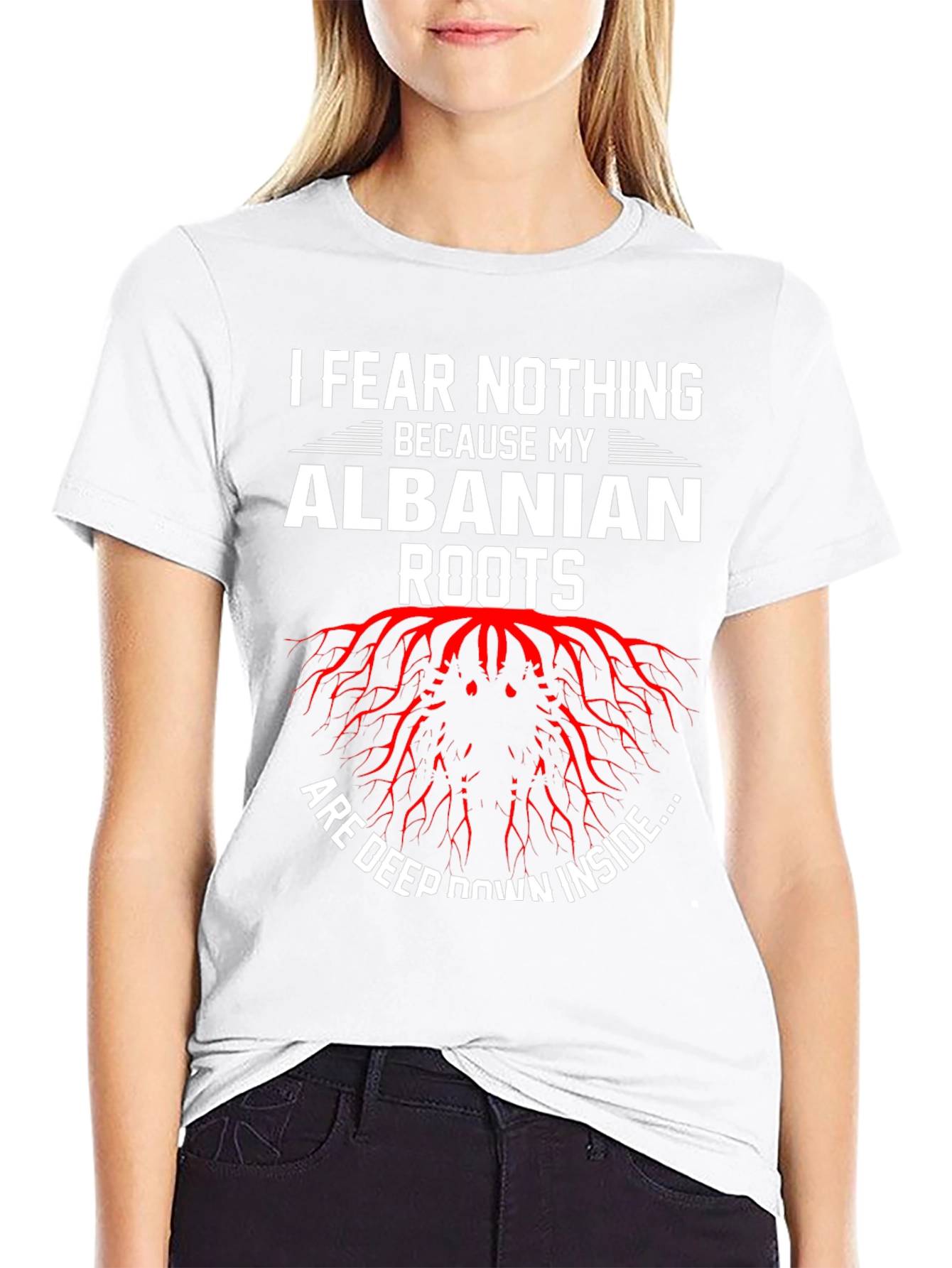 Albanian Roots Graphic T-Shirt - Fear Nothing