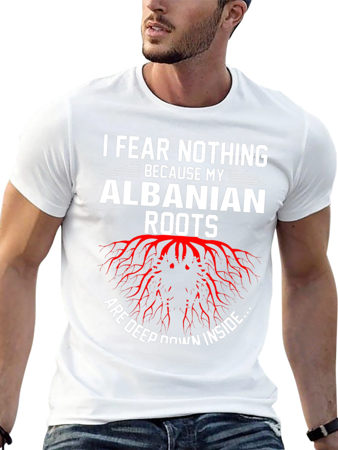 Albanian Roots Graphic T-Shirt - Fear Nothing