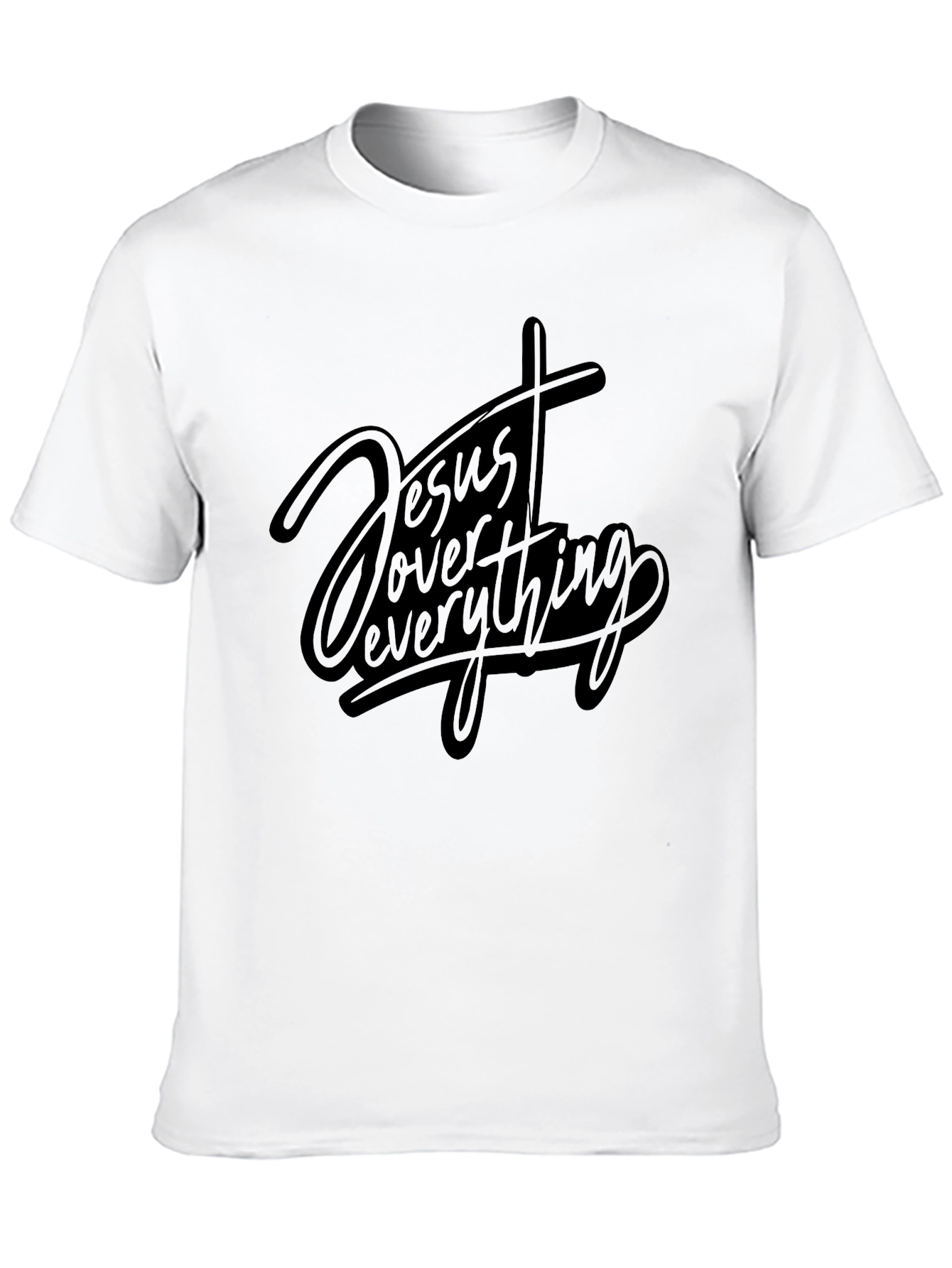 Jesus Over Everything Black Tee