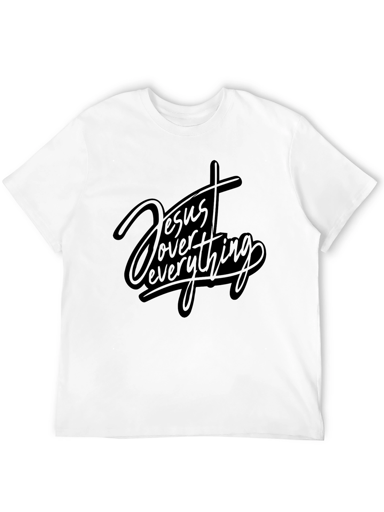 Jesus Over Everything Black Tee