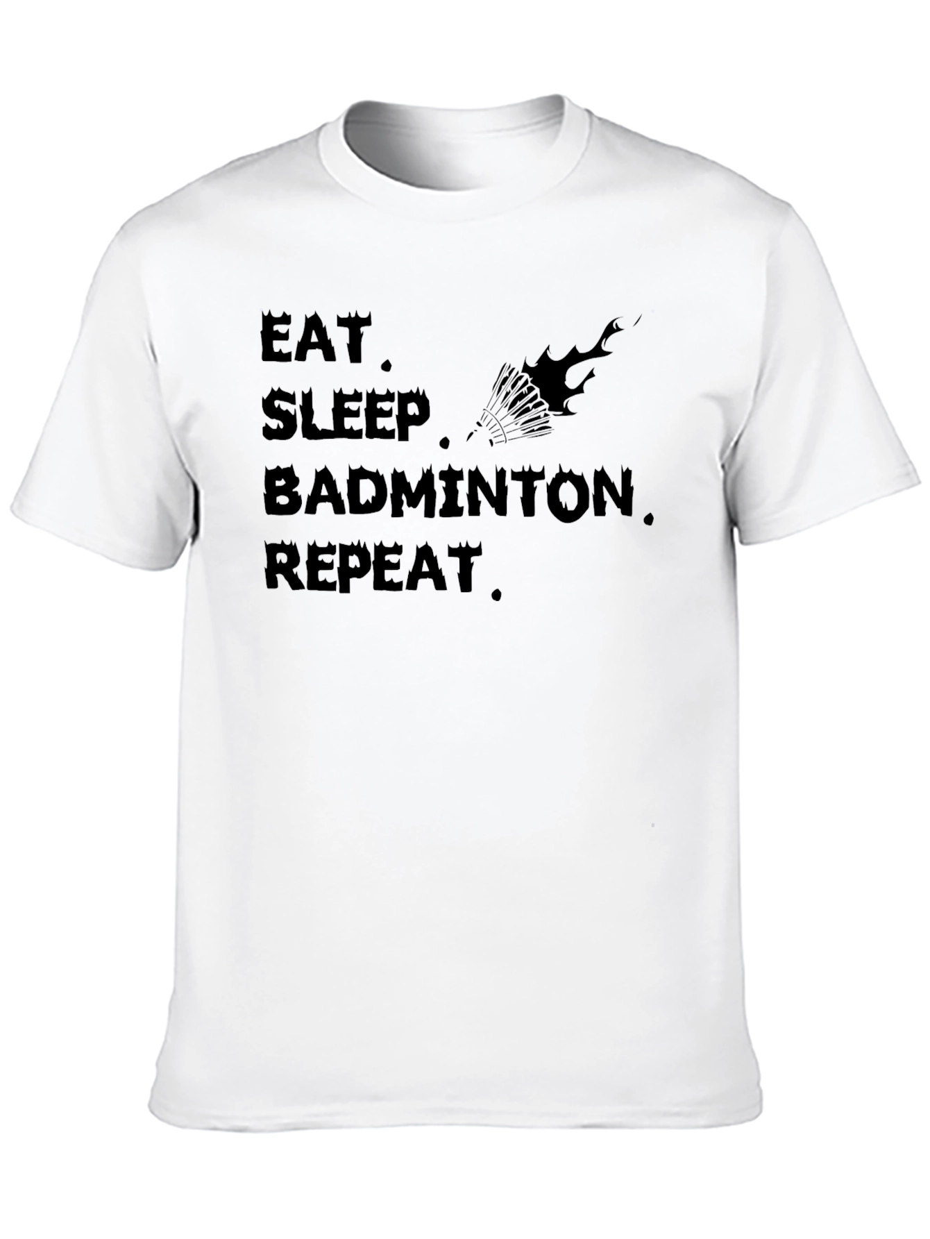 Eat Sleep Badminton Repeat Black T-Shirt