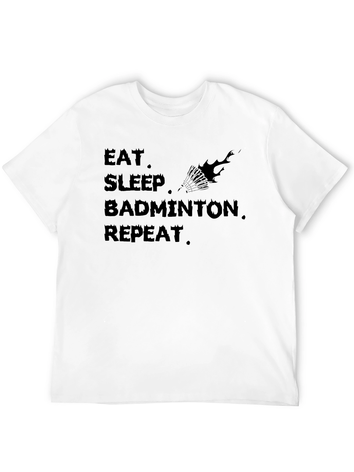 Eat Sleep Badminton Repeat Black T-Shirt