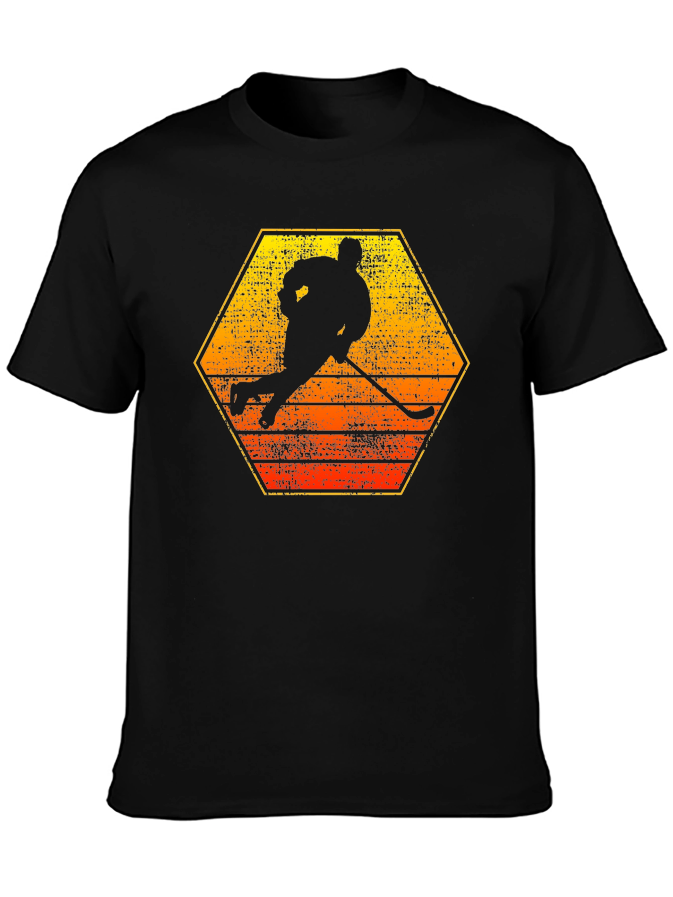 Hockey Player Silhouette Graphic Tee