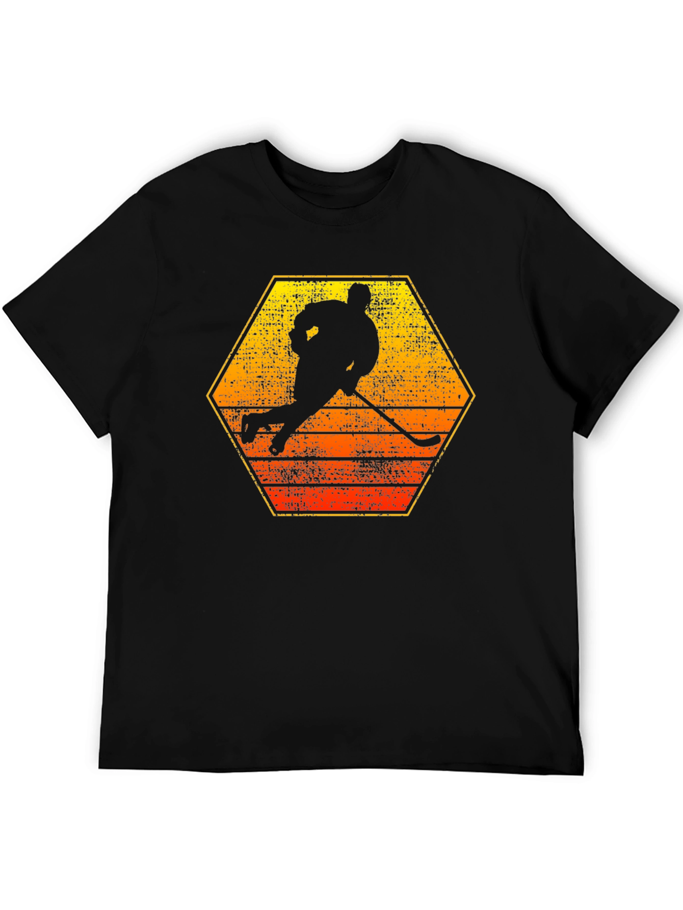 Hockey Player Silhouette Graphic Tee
