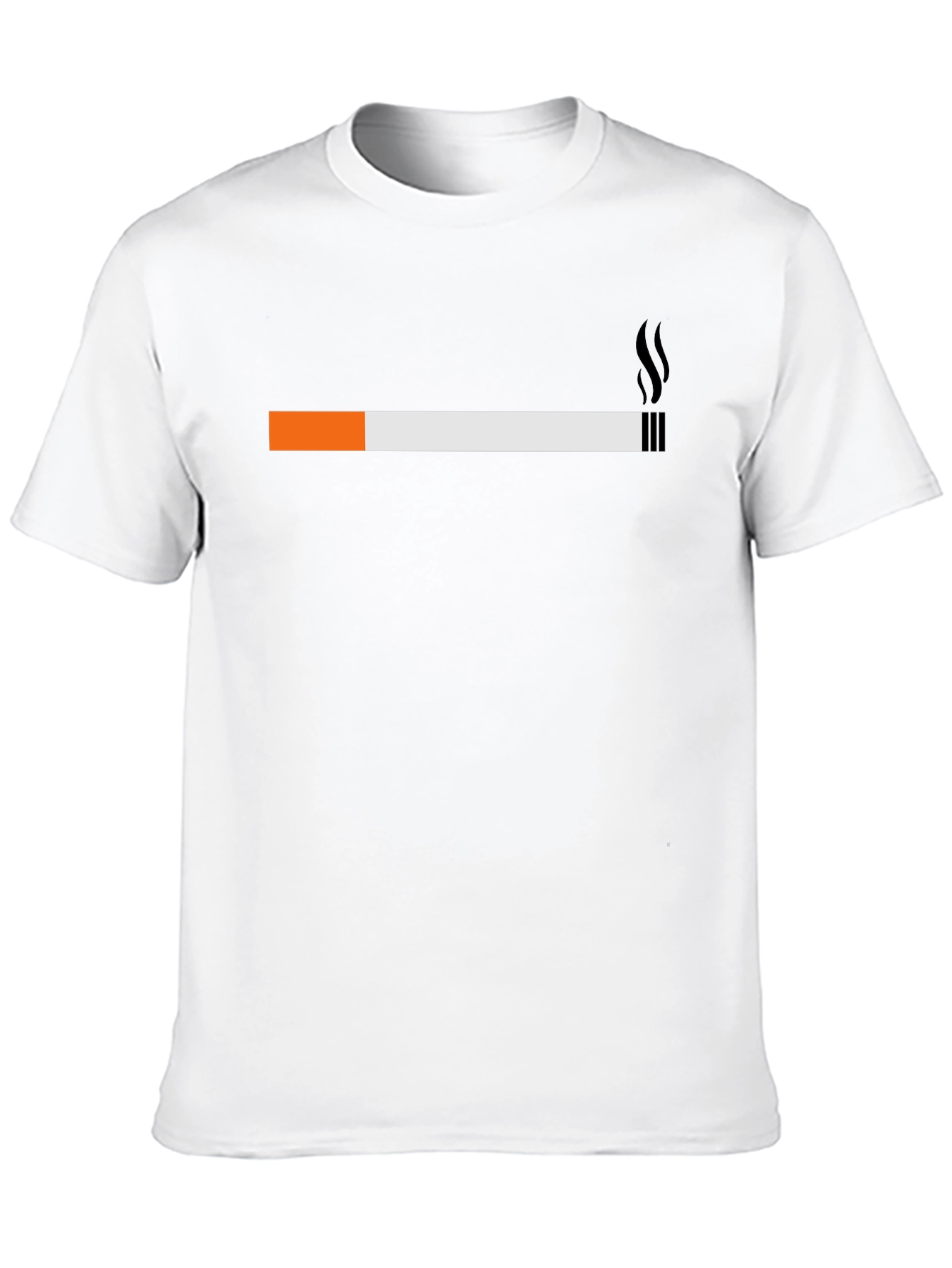 Smoking Cigarette Graphic Tee - Casual Black T-Shirt