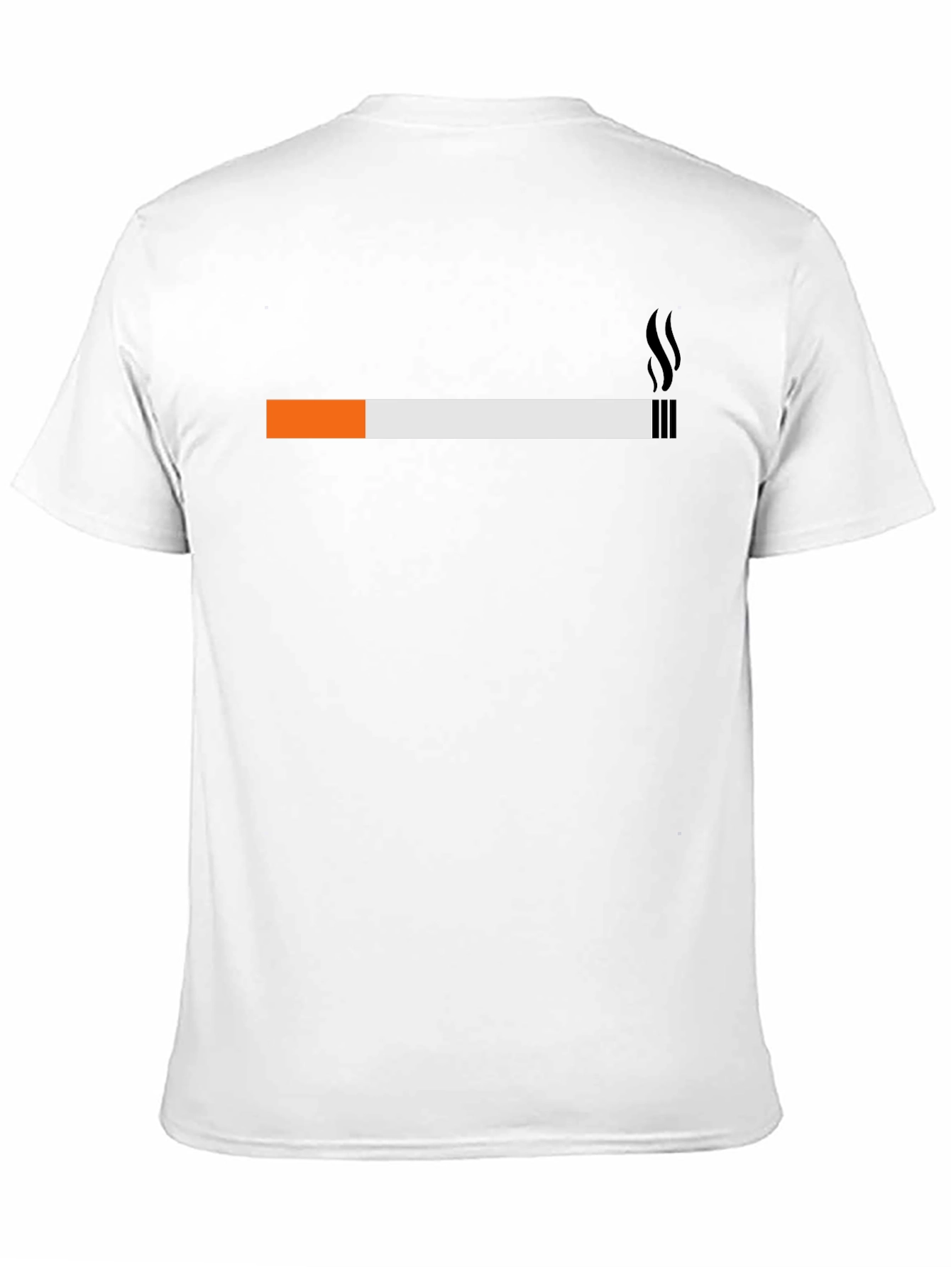 Smoking Cigarette Graphic Tee - Casual Black T-Shirt