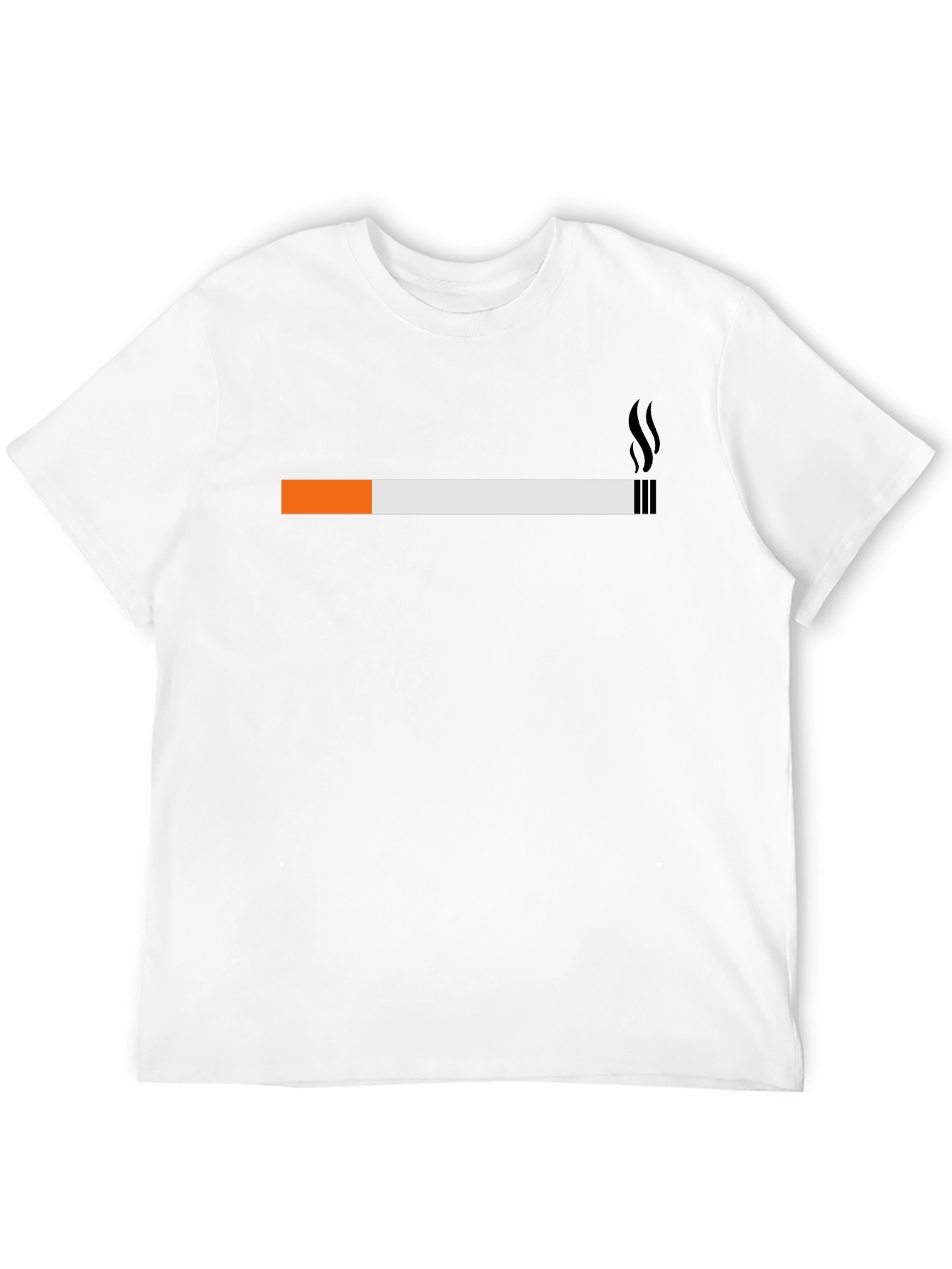 Smoking Cigarette Graphic Tee - Casual Black T-Shirt