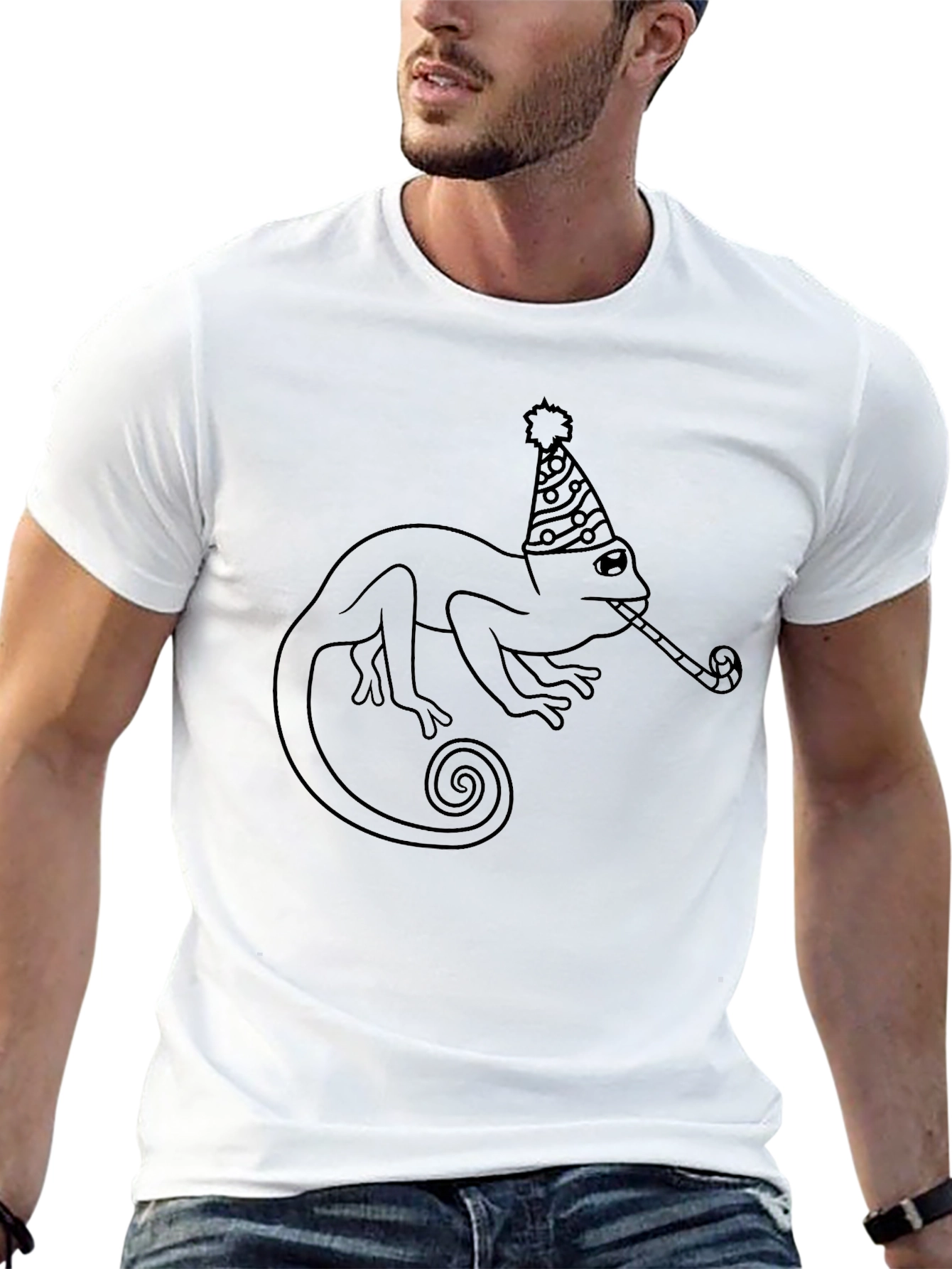 Party Chameleon Graphic T-Shirt