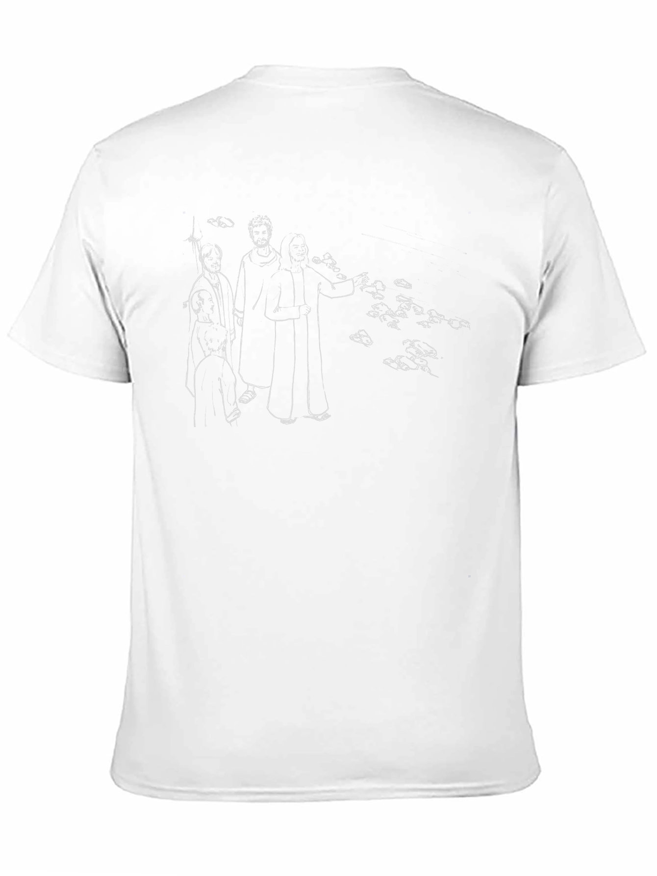 Sketch Art Graphic Tee - Unisex Black T-Shirt